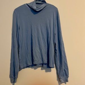Blue long sleeve turtle neck